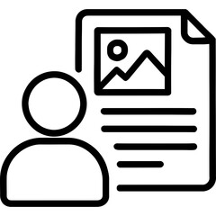 Poster - Accessibility symbol outline icon vector