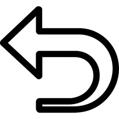 Poster - Back action outline icon vector