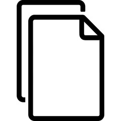 Poster - Overlapping documents copy action outline icon vector