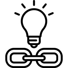 Aufkleber - Insight connection sudden link outline icon vector