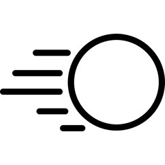 Poster - Momentum force outline icon vector