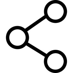 Poster - Share action outline icon vector