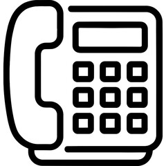 Aufkleber - Telephone office outline icon vector