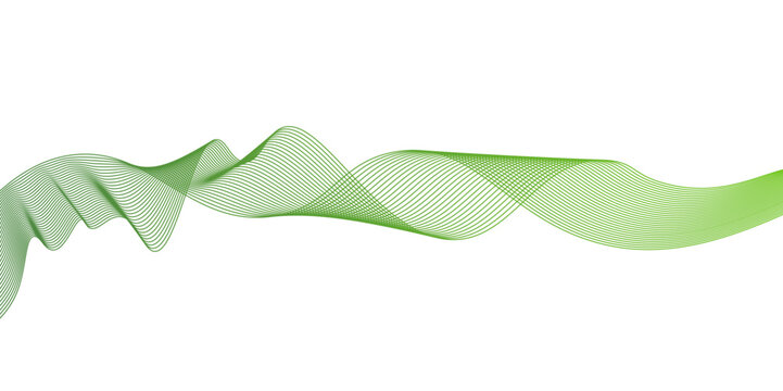 Abstract green waves background,Abstract green wavy lines. Colorful vector background.green wave melody lines on white background,Abstract green wave lines pattern background. green wave lines frame,