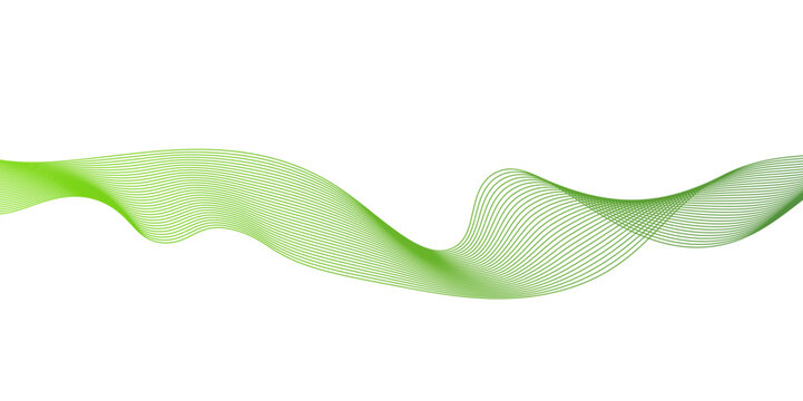 Abstract green waves background,Abstract green wavy lines. Colorful vector background.green wave melody lines on white background,Abstract green wave lines pattern background. green wave lines frame,