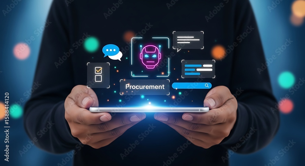 AI Procurement Interface.Smart Procurement Workflow with AI ...