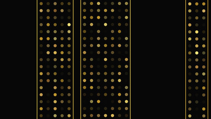 Poster - Dark background with golden lines and glittering dots