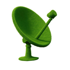 Aufkleber - Green satellite with grass on it. isolated-3d-on-transparent-background