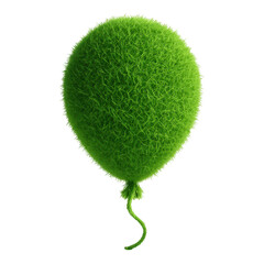 Aufkleber - Green balloon with grass on it. isolated-3d-on-transparent-background