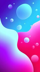 Poster - A colorful background with many small blue and pink circles. The circles are small and scattered throughout the background