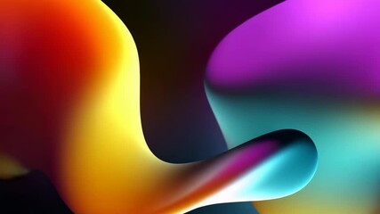 Poster - A colorful, abstract image with a purple and orange line. The image is a representation of a wave, with the purple and orange lines representing the crest and trough of the wave
