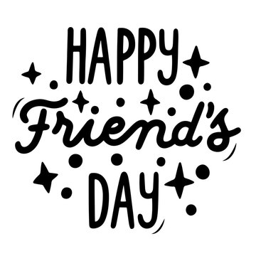 Friendship day vector illustration with text