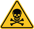 © sector store - Warning sign with skull and crossbones symbol in a yellow triangle