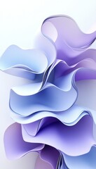 Poster - Elegant Abstract Lavender Gradient Layers with Soft Waves and Textures on a Calm Violet Background
