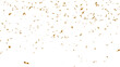 © Hasti - gold metallic confetti rain isolated on transparent background, png golden birthday party and anniversary celebration overlay social media design element