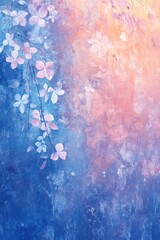 Poster - Elegant Watercolor Floral Arrangement with Soft Pastel Colors and Textured Fine Art Print Finish