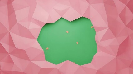 Poster - Abstract Geometric Frame Animation with Green Screen Background