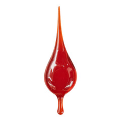 Wall Mural - Isolated Red Droplet on Transparent Background