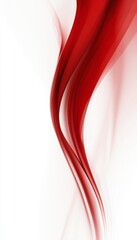 Poster - Abstract Gradual Vermilion Palette with Flowing Design Enveloping Composition and Curvy Red Waves