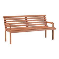 Wall Mural - Wooden Bench Isolated on Transparent Background