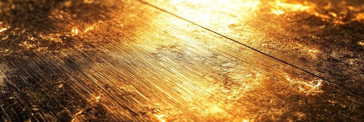Leinwandbilder - Elegant Shimmering Golden Layers with Rich Texture and High Contrast for Modern Background Designs