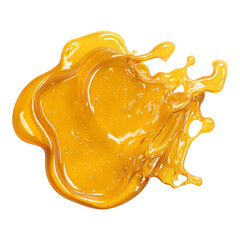 Wall Mural - Vivid Yellow Blob Isolated on Transparent Background
