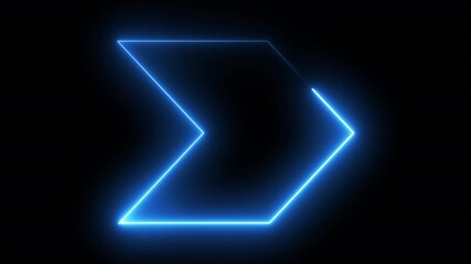 Poster - Arrow neon sign. Computer generated 3d render