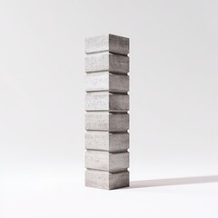 Poster - Minimalist Concrete Sculpture Displaying Modern Design with Unique Textures and Shapes
