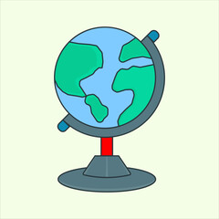 Poster - Globe icon. icon related to design elements. suitable for web site, app, user interfaces,element, printable etc. flat icon style. simple vector design editable