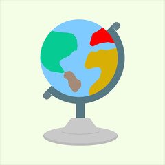 Poster - Globe icon. icon related to design elements. suitable for web site, app, user interfaces,element, printable etc. flat icon style. simple vector design editable