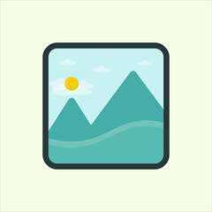 Fototapete - Gallery icon. icon related to design elements. suitable for web site, app, user interfaces,element, printable etc. flat icon style. simple vector design editable