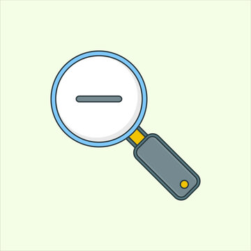 Zoom out icon. icon related to design elements. suitable for web site, app, user interfaces,element, printable etc. flat icon style. simple vector design editable