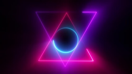 Poster - Magic neon sign. Computer generated 3d render