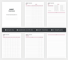  Habit Tracker Template Printable File