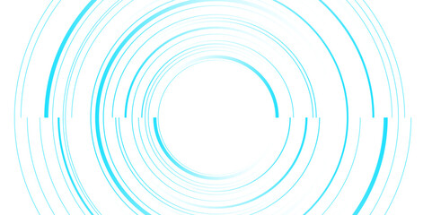 Fototapete - blue minimal circular abstract dynamic lines isolated on white background. Future technology banner concept. vector illustration. Abstract Computer technology background. network visual connection.	