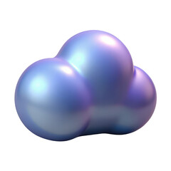Poster - Iridescent pearlescent bubbles cluster smooth organic shape abstract form isolated on transparent background