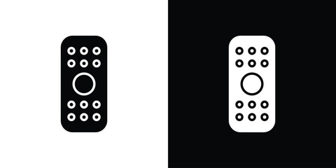 Remote control icon black flat pictogram. For graphic and web design.