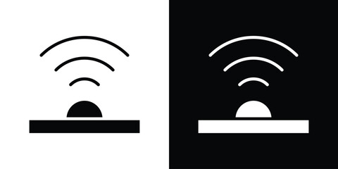 Infrared icon black flat pictogram. For graphic and web design.