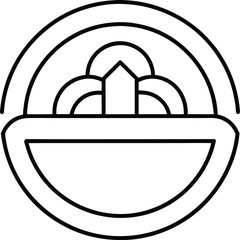 Poster - Simple line art icon representing a finished print job isolated on transparent background