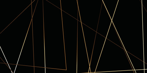 Poster - Futuristic digital smoke motion backdrop technology texture. Abstract black background with golden and orange lines .golden geometric random chaotic creative lines background backdrop 