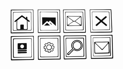 Fototapete - Web icons 