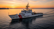© hwsky - US Coast Guard Cutter at Sunset for National Coast Guard Day