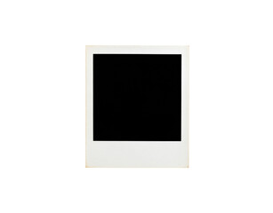 Leinwandbilder - Aged blank instant photo frame with a white textured border and empty space for an image.