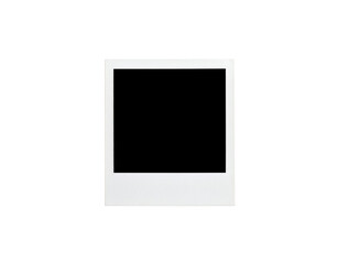 Leinwandbilder - Blank white instant photo frame with a classic retro style and textured bottom border 2.