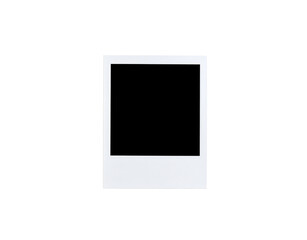 Leinwandbilder - Blank white instant photo frame with a classic thick bottom border and textured paper surface.