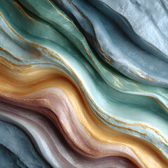 Poster - Smooth marble texture with flowing patterns and soft colors