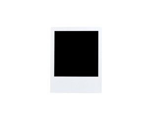 Leinwandbilder - Classic vertical white instant photo frame with a textured border and blank center.