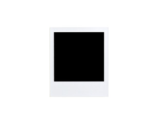 Leinwandbilder - Classic white instant photo frame with a blank center and subtle diagonal texture.