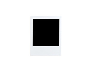 Leinwandbilder - Classic white instant photo frame with a blank center and textured bottom border.