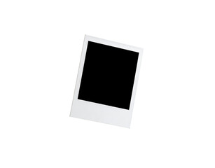 Leinwandbilder - Classic white instant photo frame with a blank square picture area slightly tilted.